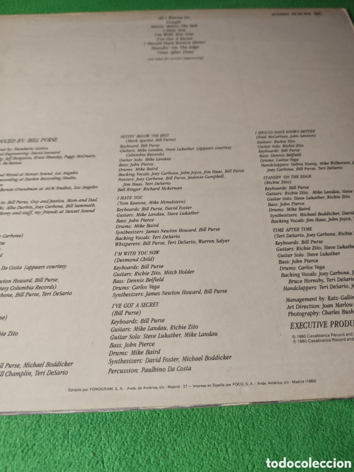 Discos de vinilo: Teri DeSario - Caught Edici&oacute;n 1980 - Foto 2