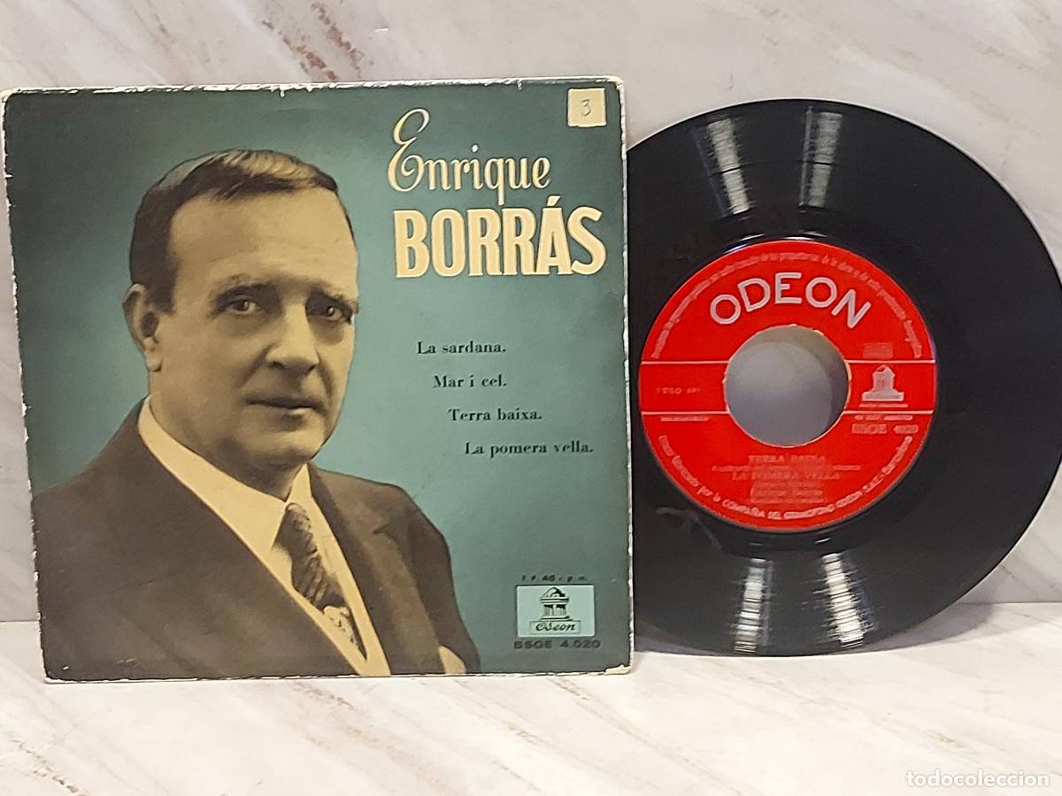 Discos de vinilo: ENRIQUE BORR&Agrave;S | LA SARDANA +3 | EP-ODEON BSOE 4.020 | MBC ***