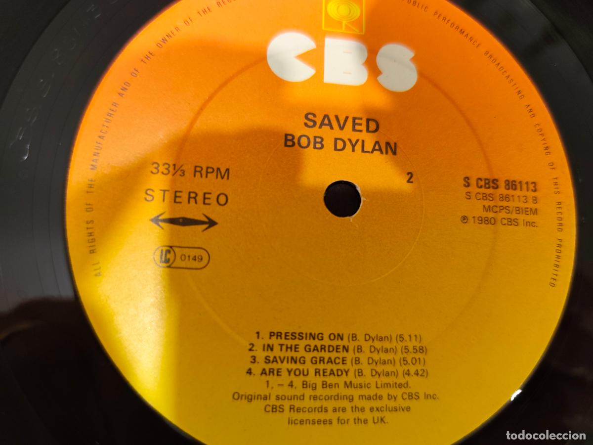 Discos de vinilo: Bob Dylan &ndash; Saved- (1980) LP disco vinilo - Foto 2