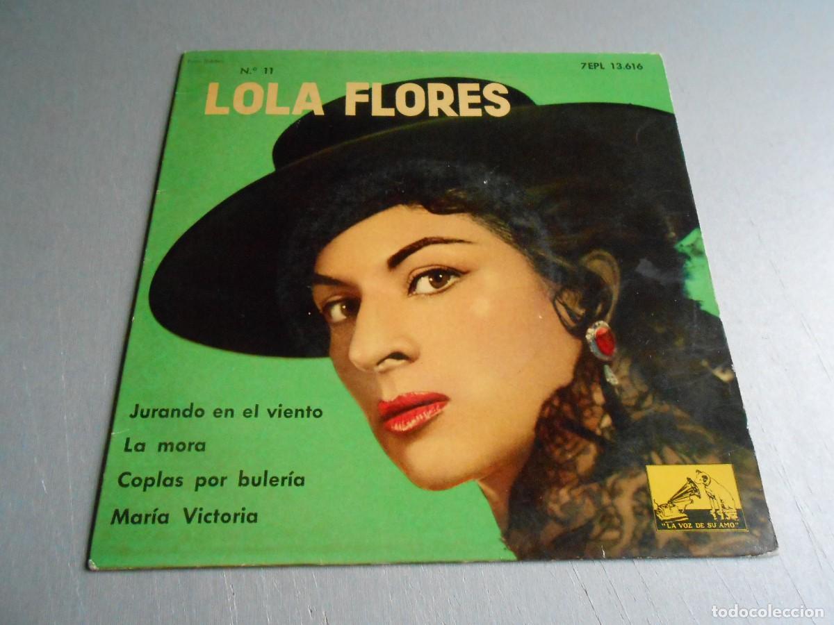 Discos de vinilo: LOLA FLORES, EP, JURANDO EN EL VIENTO + 3, A&Ntilde;O 1961, LA VOZ DE SU AMO 7EPL 13.616