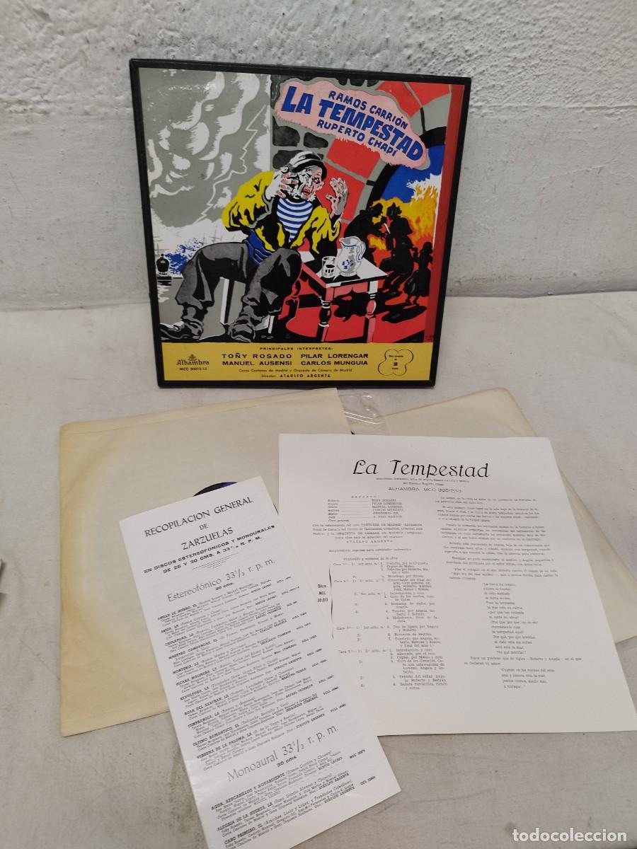 Discos de vinilo: Cofre 2 LP Zarzuela La Tempestad - Ruperto Chap&iacute; (Alhambra, 1954). - Foto 1