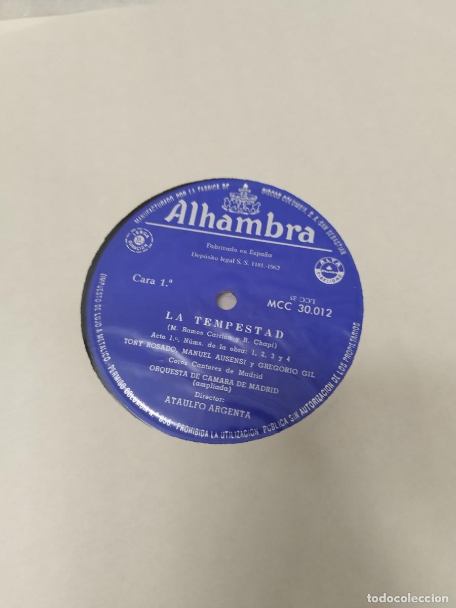 Discos de vinilo: Cofre 2 LP Zarzuela La Tempestad - Ruperto Chap&iacute; (Alhambra, 1954). - Foto 2