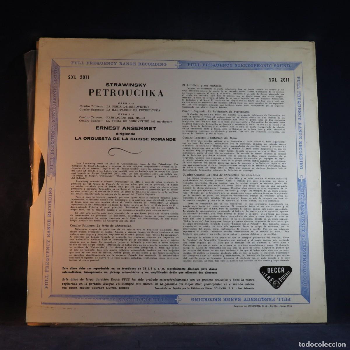 Discos de vinilo: STRAVINSKY, ANSERMET &middot; LORCHESTRE DE LA SUISSE ROMANDE &ndash; PETRUSHKA - LP - Foto 2