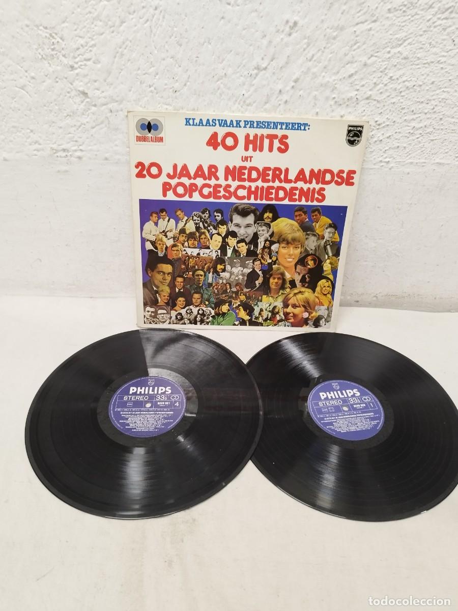 Discos de vinilo: Klaas Vaak Presenteert: 40 Hits Uit 20 Jaar Nederlandse Popgeschiedenis. Doble vinilo lp.
