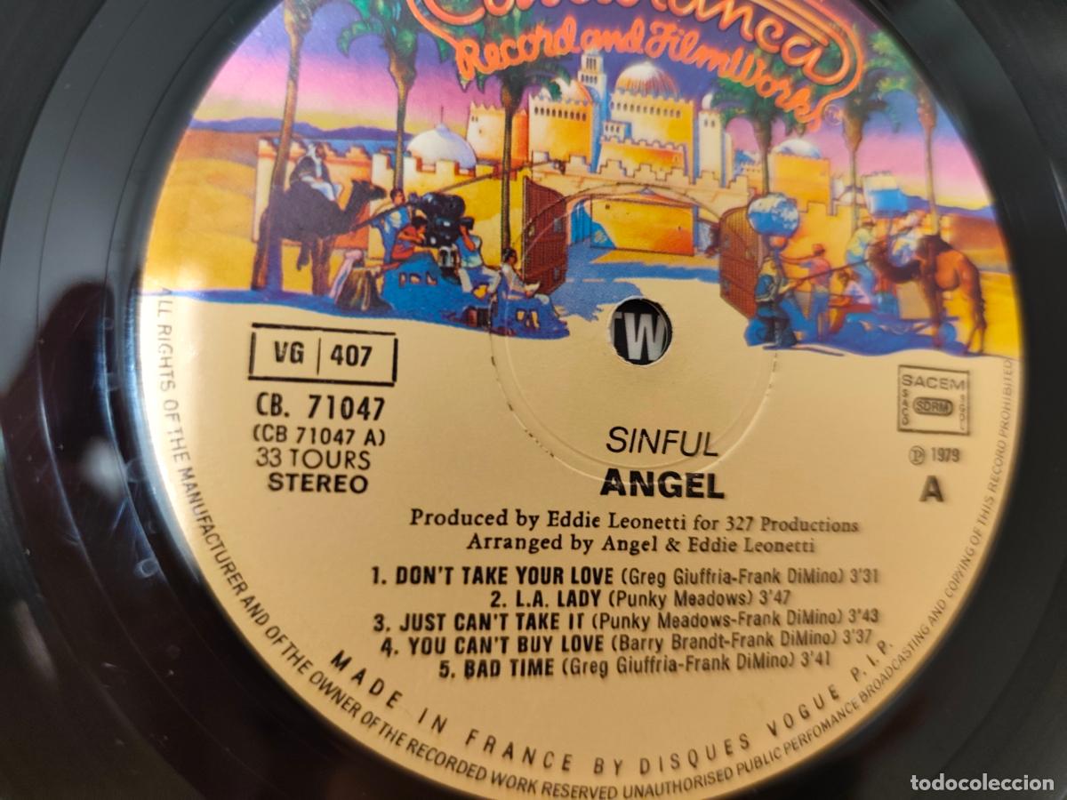 Discos de vinilo: Angel &ndash; Sinful- (1979) LP disco vinilo - Foto 3