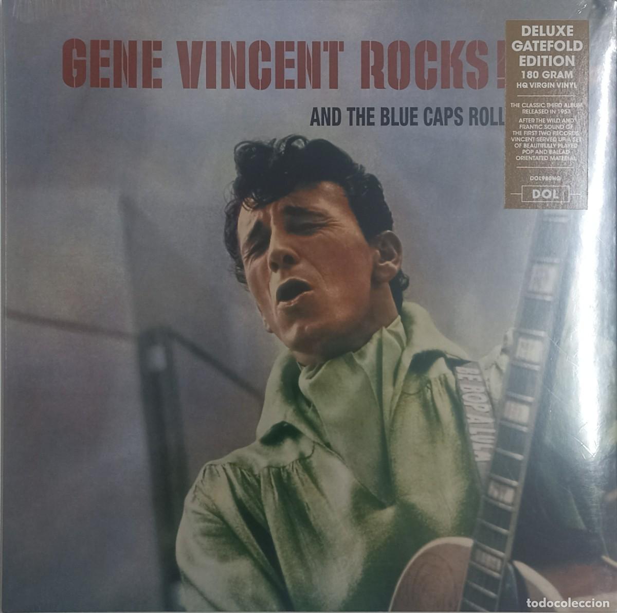 Discos de vinilo: GENE VINCENT ROCKS AND THE BLUE CAPS ROLL LP 180 GRAMOS NUEVO