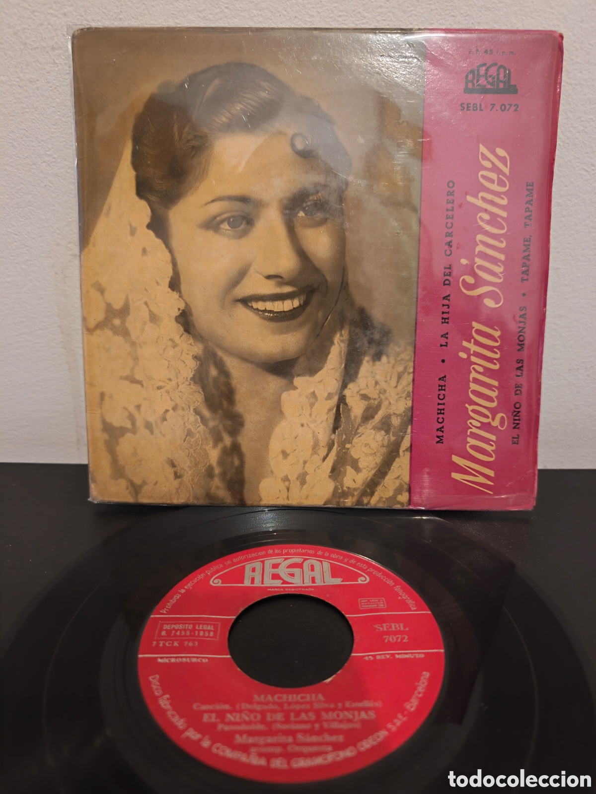 Discos de vinilo: Margarita S&aacute;nchez ​Machicha (La hija del carcelero / El ni&ntilde;o de las monjas / T&aacute;pame, t&aacute;pame) LGS.7