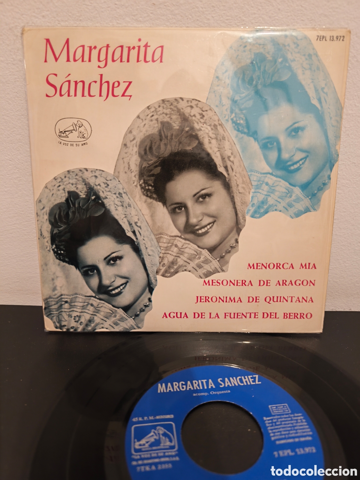 Discos de vinilo: Margarita S&aacute;nchez ​Menorca m&iacute;a (Mesonera de Arag&oacute;n / Jer&oacute;nima de Quintana / LGS.7