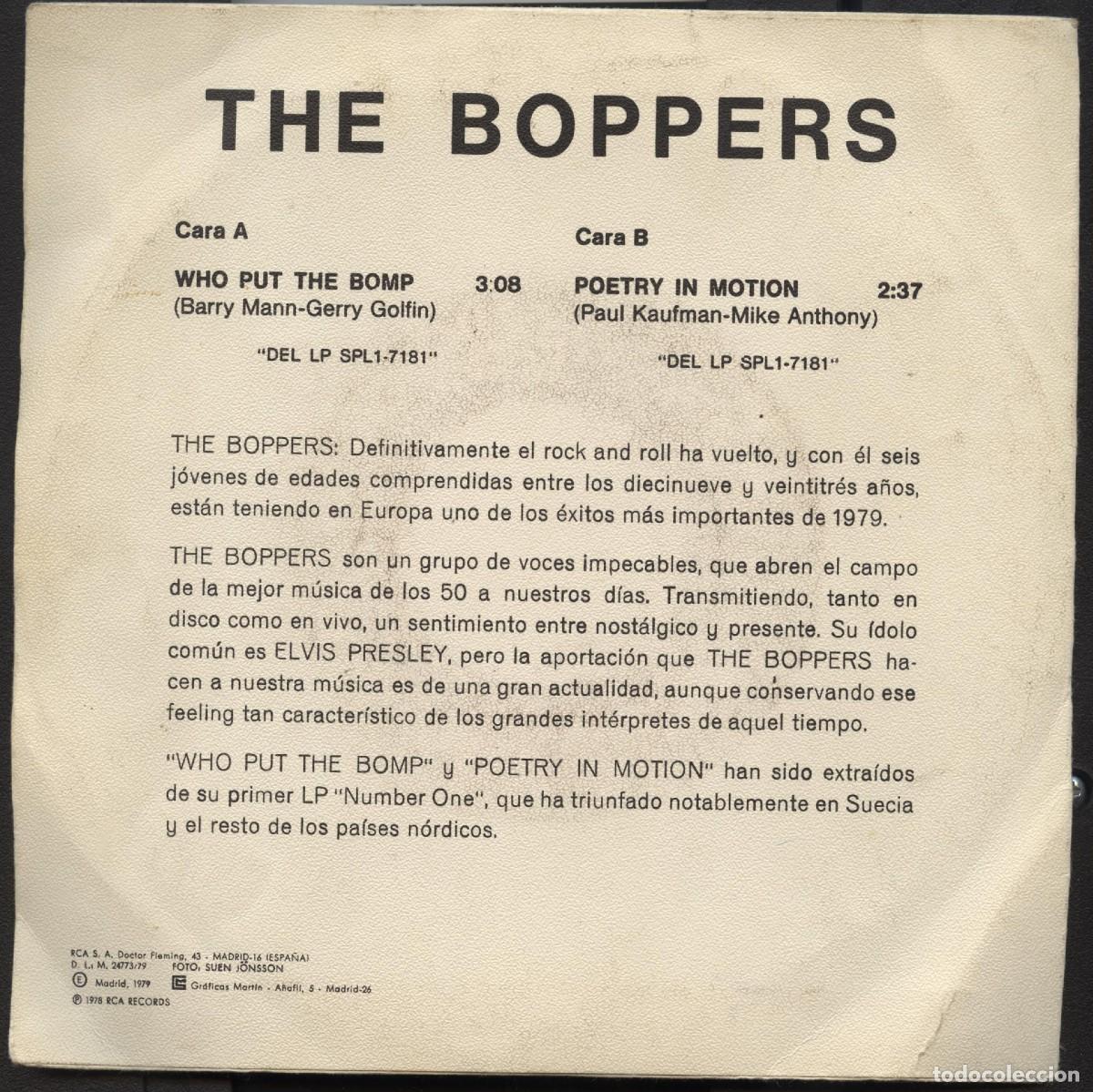 Discos de vinilo: THE BOPPERS Who put the bomb. - Foto 2