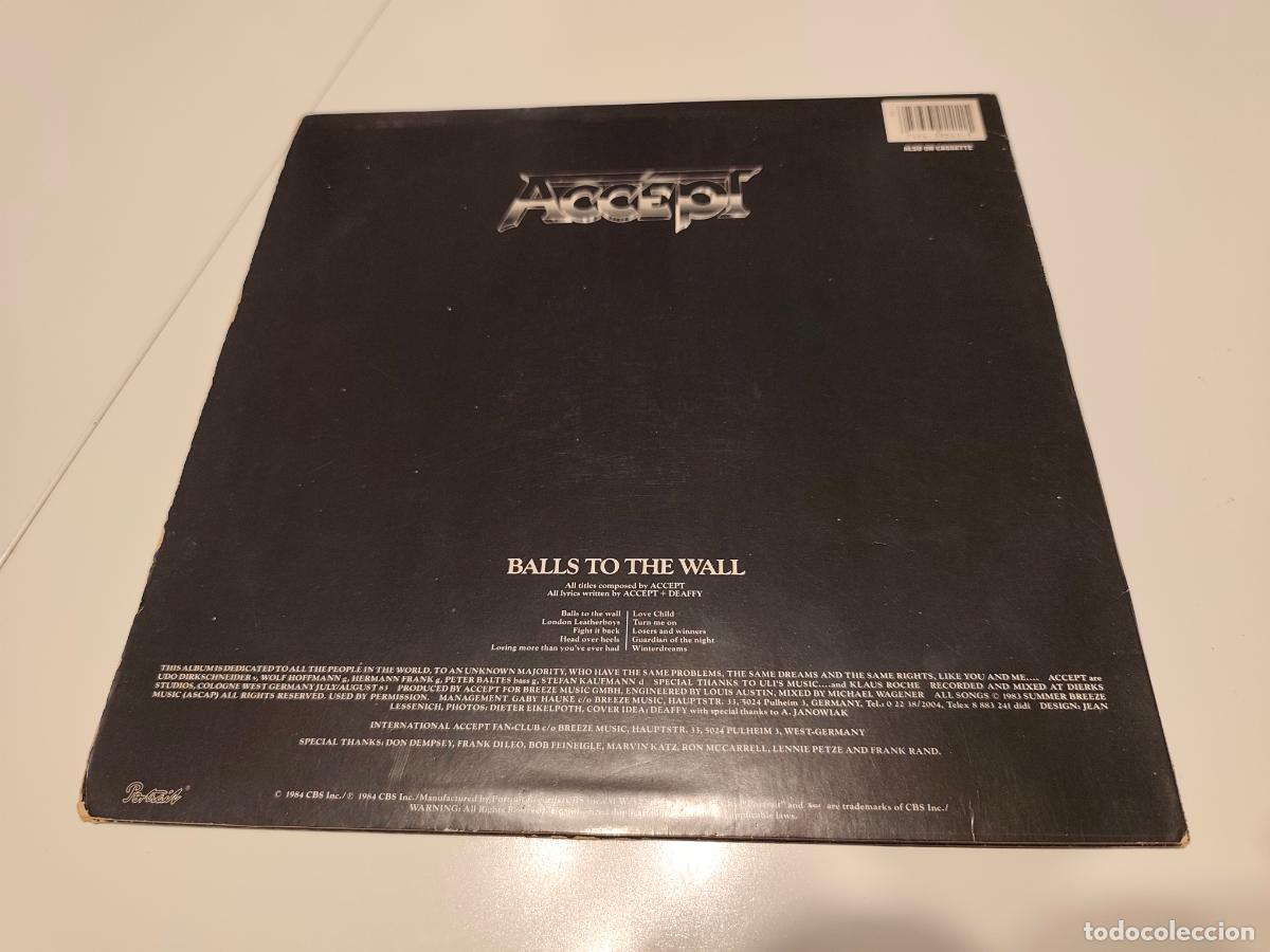 Discos de vinilo: Accept &ndash; Balls To The Wall- (1984) LP disco vinilo - Foto 10