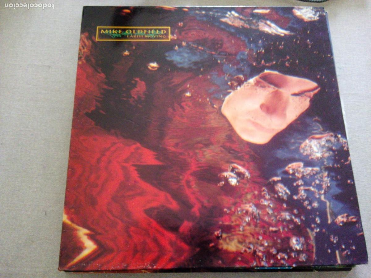 Discos de vinilo: MIKE OLDFIELD EARTH MOVING LP SPAIN INSERTO