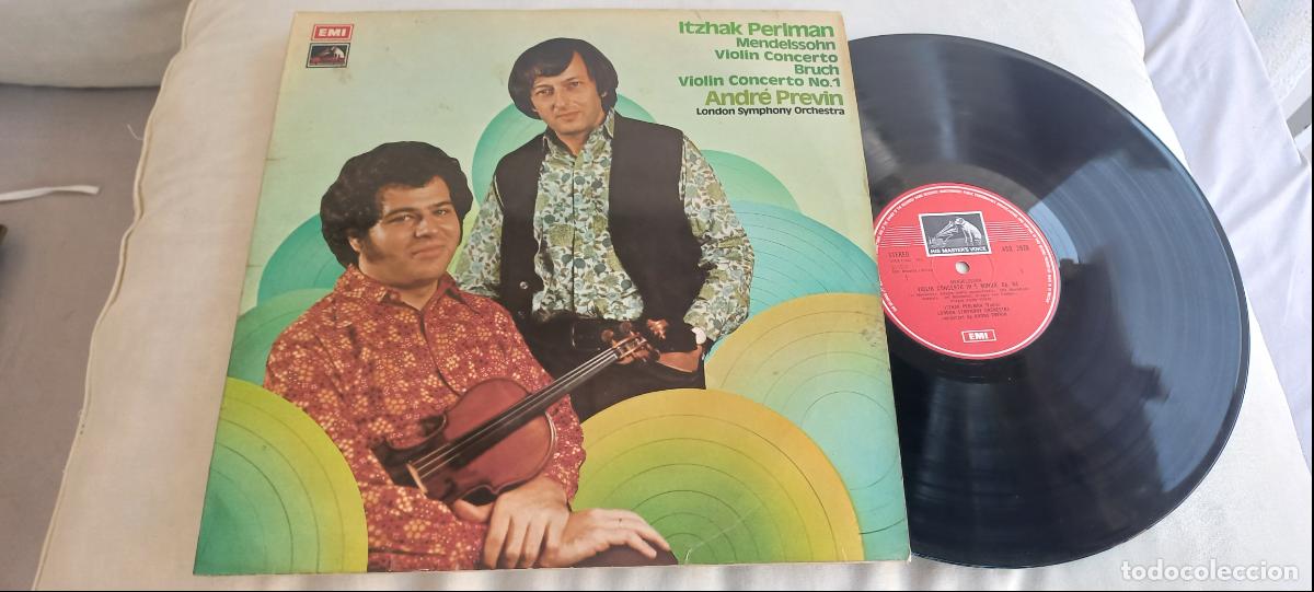 Discos de vinilo: Mendelssohn / Bruch &ndash; Itzhak Perlman, Andr&eacute; Previn, London Symphony Orchestra. Violin Concerto No 1