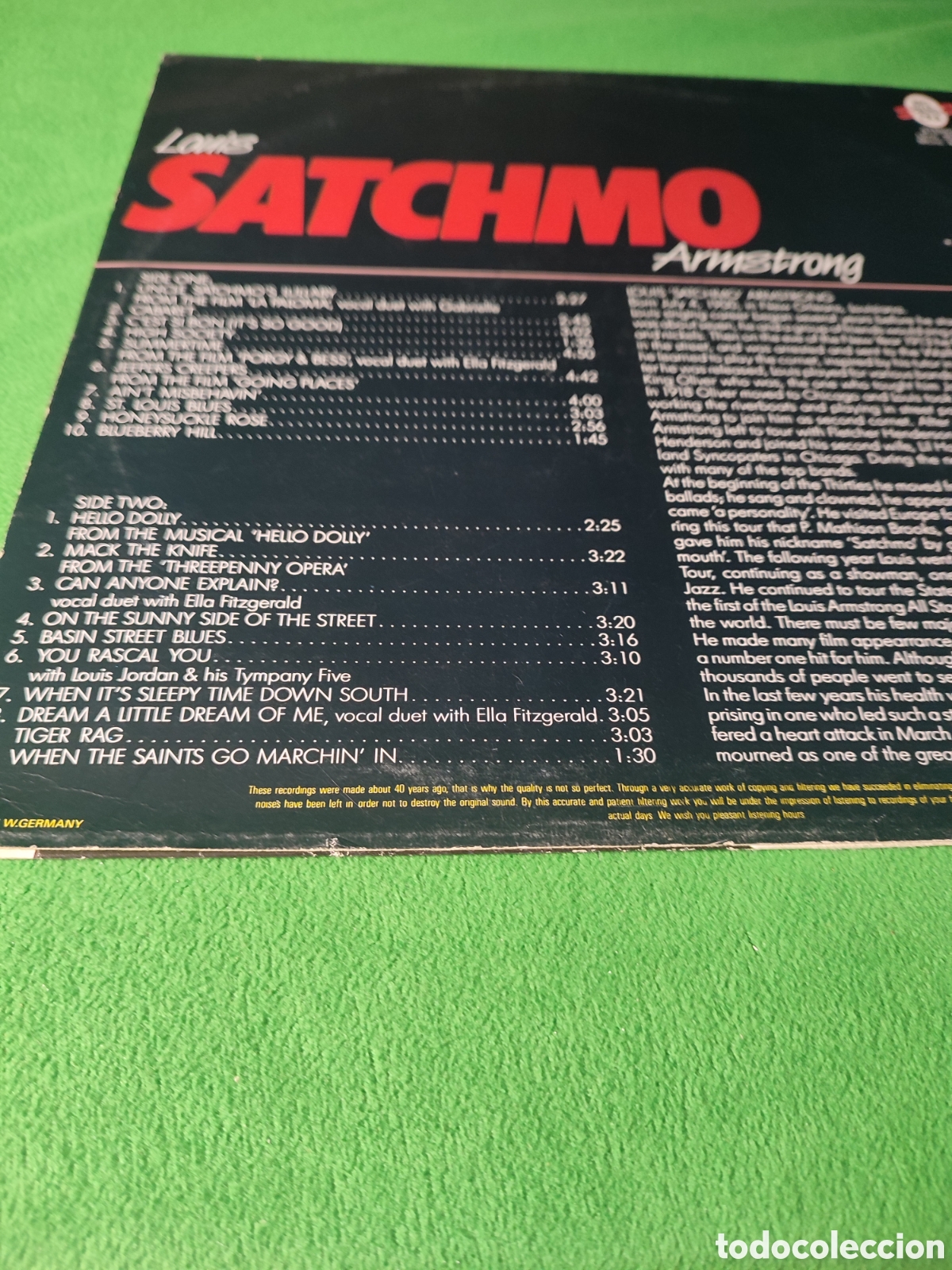 Discos de vinilo: Louis Armstrong - Satchmo 20 hits - Foto 2