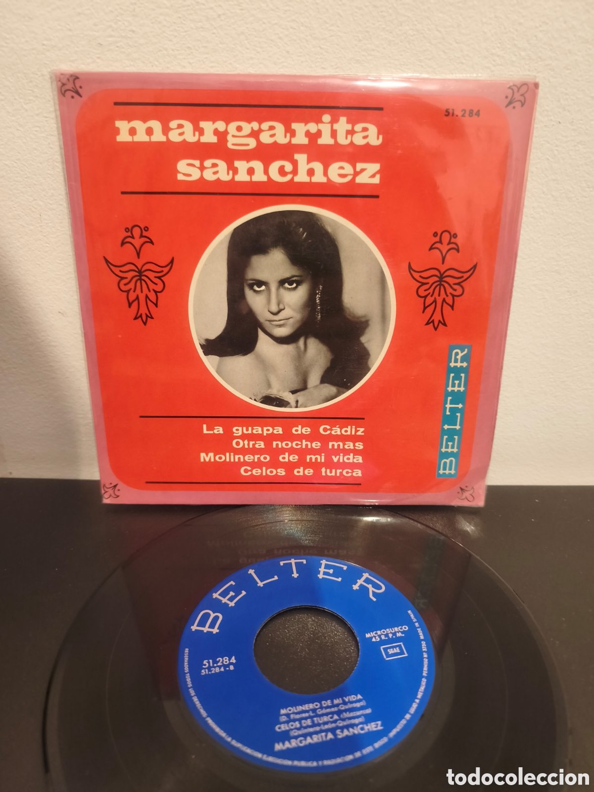 Discos de vinilo: Margarita S&aacute;nchez ​La guapa de C&aacute;diz (Otra noche mas / Molinero de mi vida / Celos de turca) ​LGS.7