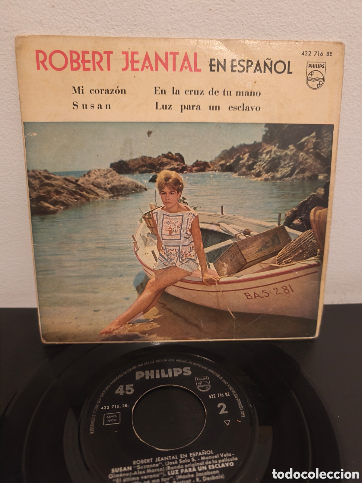 Discos de vinilo: Robert Jeantal ​Robert Jeantal en Espa&ntilde;ol (Mi coraz&oacute;n / En la cruz de tu mano / Susan / LGS.7