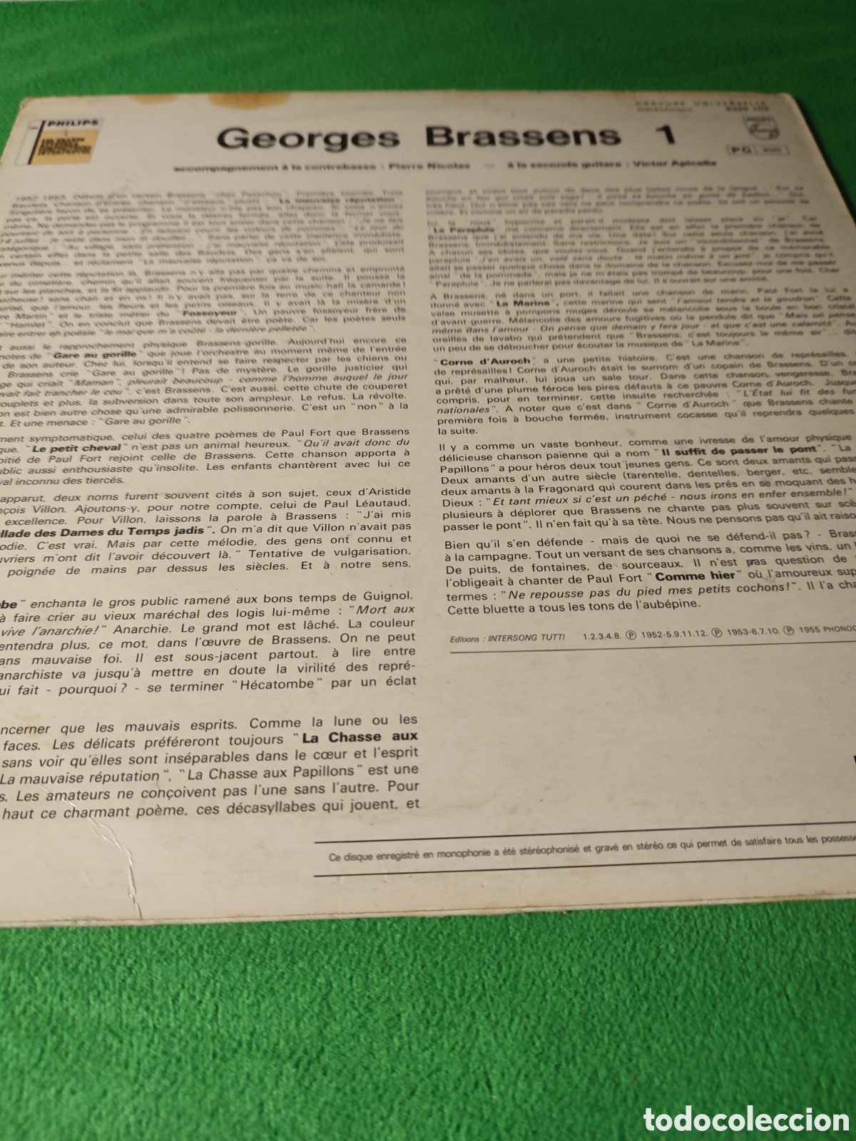 Discos de vinilo: Georges Brassens - La mauvaise reputation - Foto 2