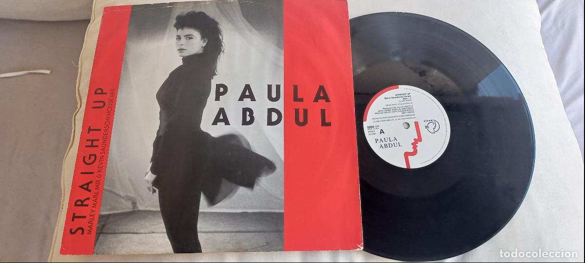 Discos de vinilo: Paula Abdul, Straight Up (Marley Marl Mix & Kevin Saunderson House Mix) 12'' 45 RPM 1989 UK SRNX 111