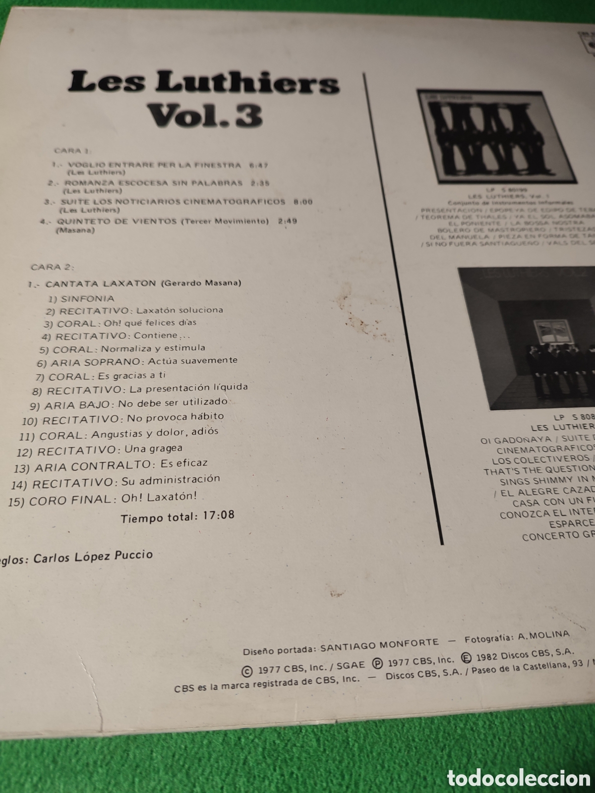 Discos de vinilo: Les Luthiers - Les Luthiers Vol 3 1977 - Foto 2