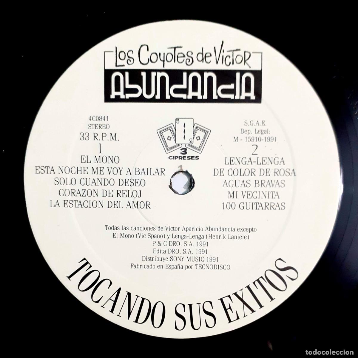 Discos de vinilo: Disco vinilo LOS COYOTES DE V&Iacute;CTOR ABUNDANCIA &rdquo;Tocando sus &eacute;xitos&rdquo; - Foto 3
