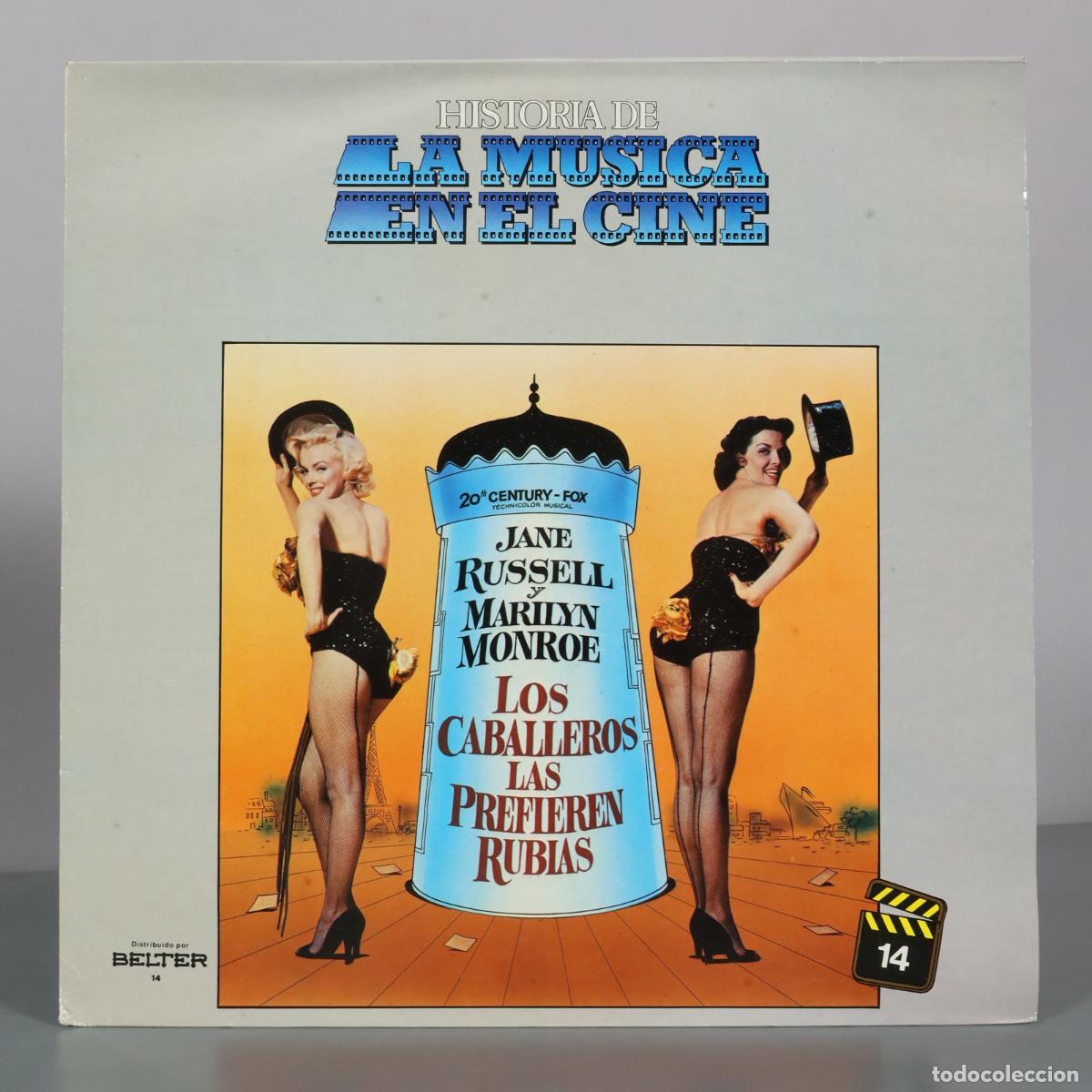 Discos de vinilo: LP. Historia De La Musica En El Cine - Los Caballeros Las Prefieren Rubias - Jane Russell, Marilyn