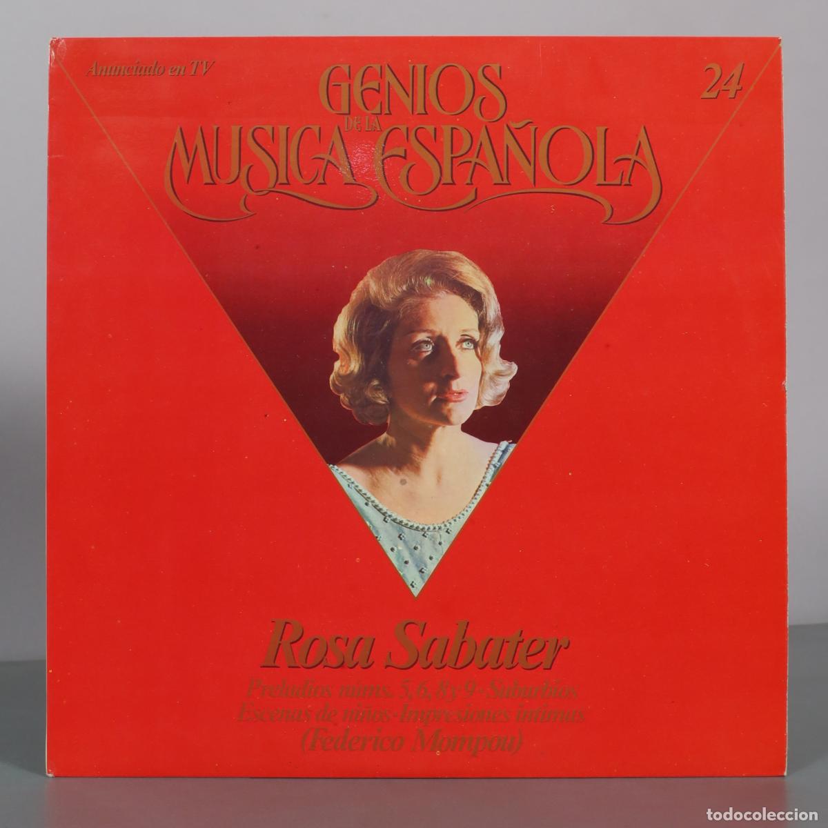 Discos de vinilo: LP. Genios de la Musica Espanola - Rosa Sabater - Preludios nums. 5, 6, 8 y 9 - Suburbios - Escenas