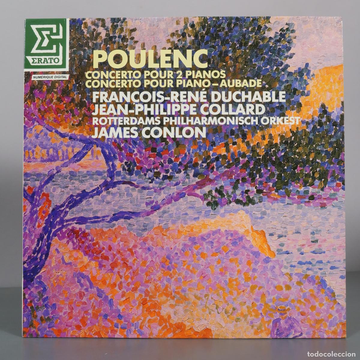 Discos de vinilo: LP. Concerto pour 2 pianos - Concerto pour piano - Aubade - Francis Poulenc - Francois-Rene Duchable