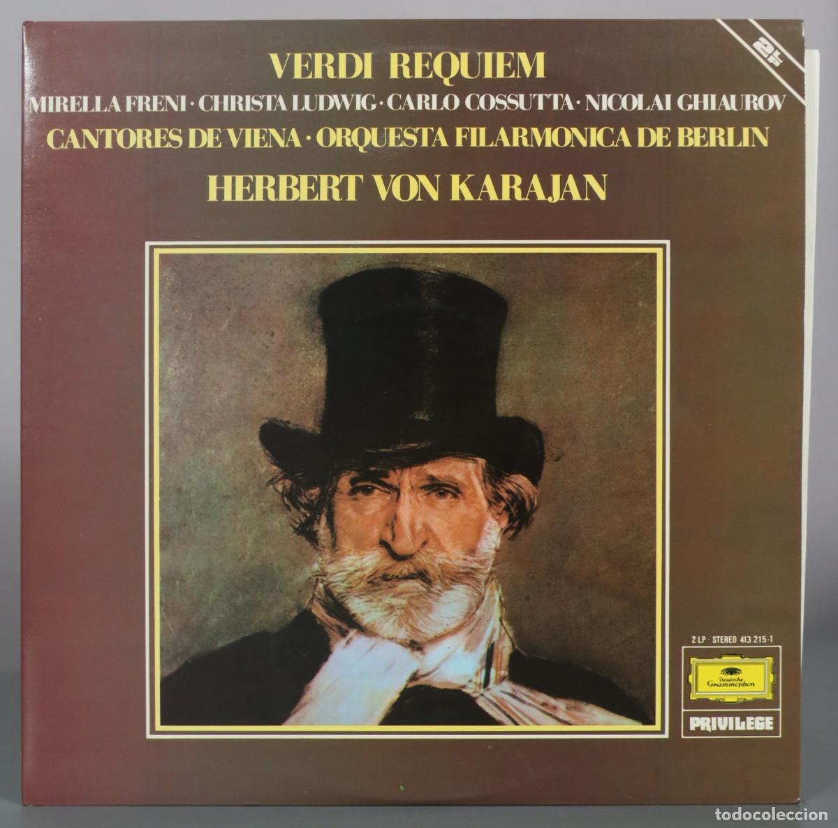 Discos de vinilo: LP. Verdi Requiem - Mirella Freni, Christa Ludwig, Carlo Cossutta, Nicolai Ghiaurov, Cantores de