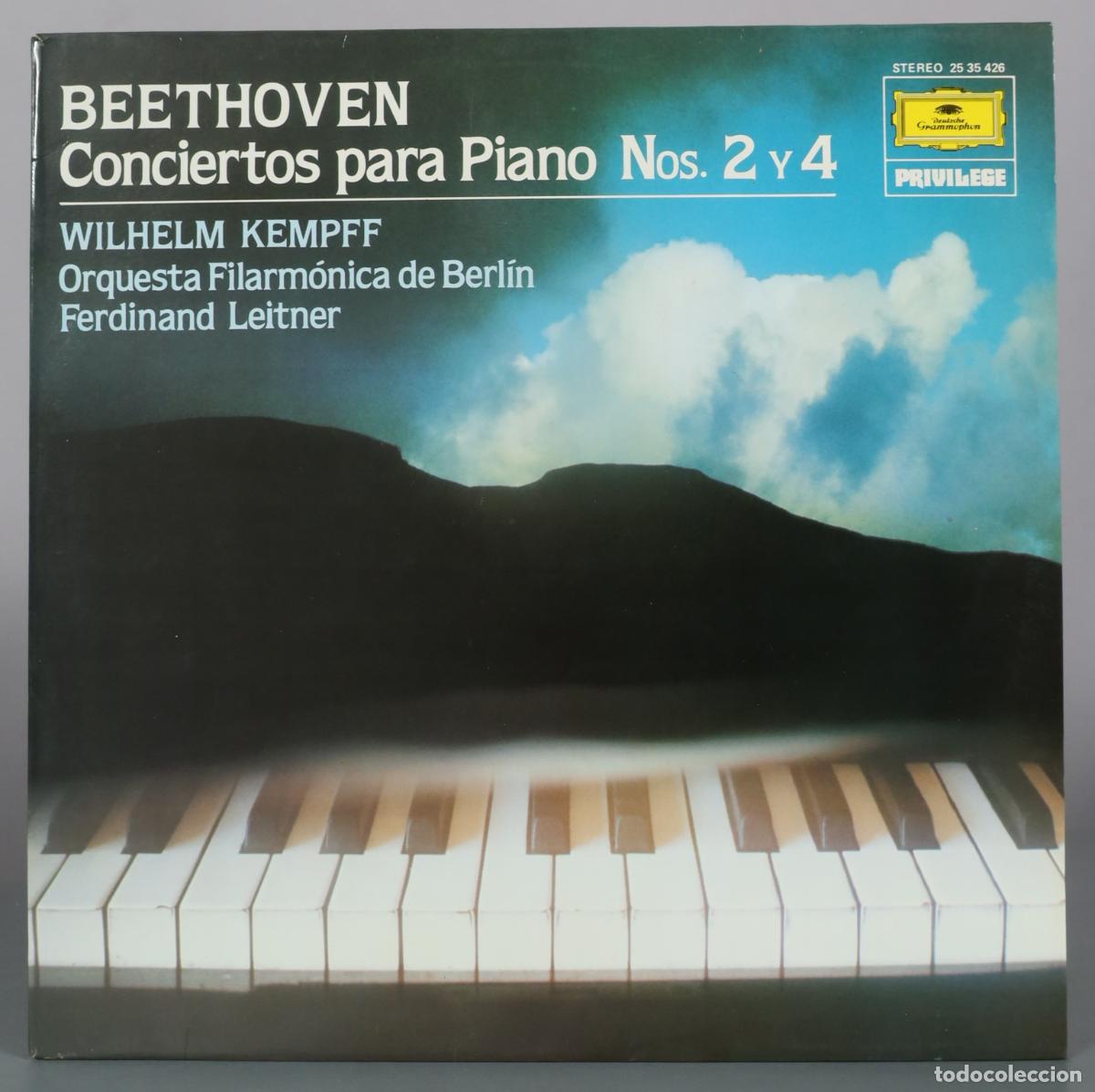 Discos de vinilo: LP. Beethoven - Conciertos para Piano Nos. 2 y 4 - Wilhelm Kempff - Orquesta Filarm&oacute;nica de Berl&iacute;n -
