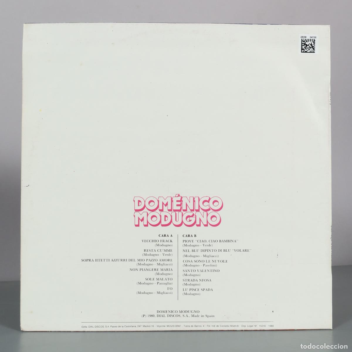 Discos de vinilo: LP. Dom&eacute;nico Modugno - &Eacute;xitos inolvidables - Foto 2