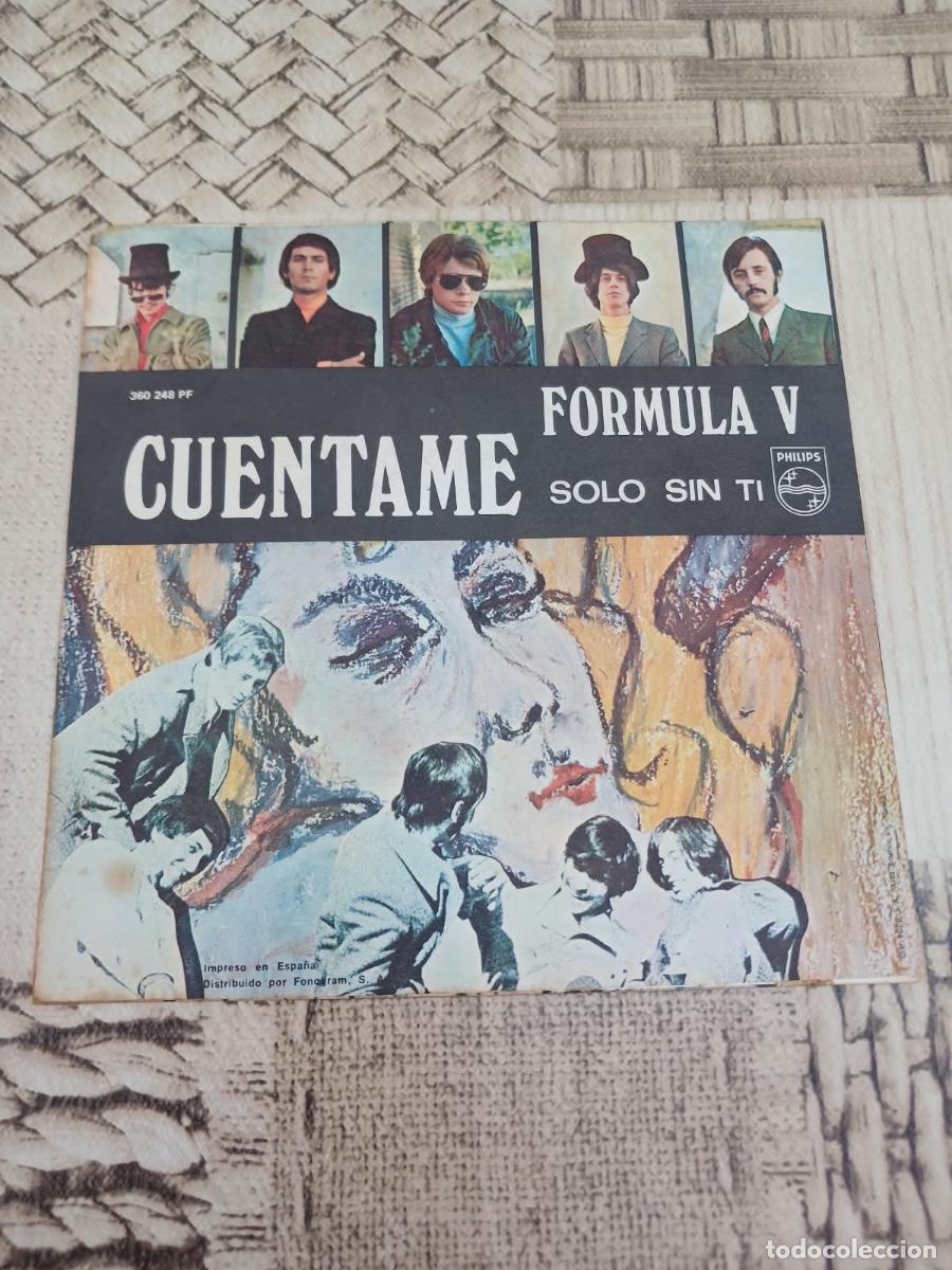 Discos de vinilo: Single F&oacute;rmula V Cu&eacute;ntame solo sin ti - Foto 1