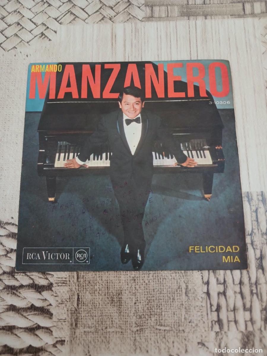 Discos de vinilo: Single Armando Manzanero Felicidad Mia