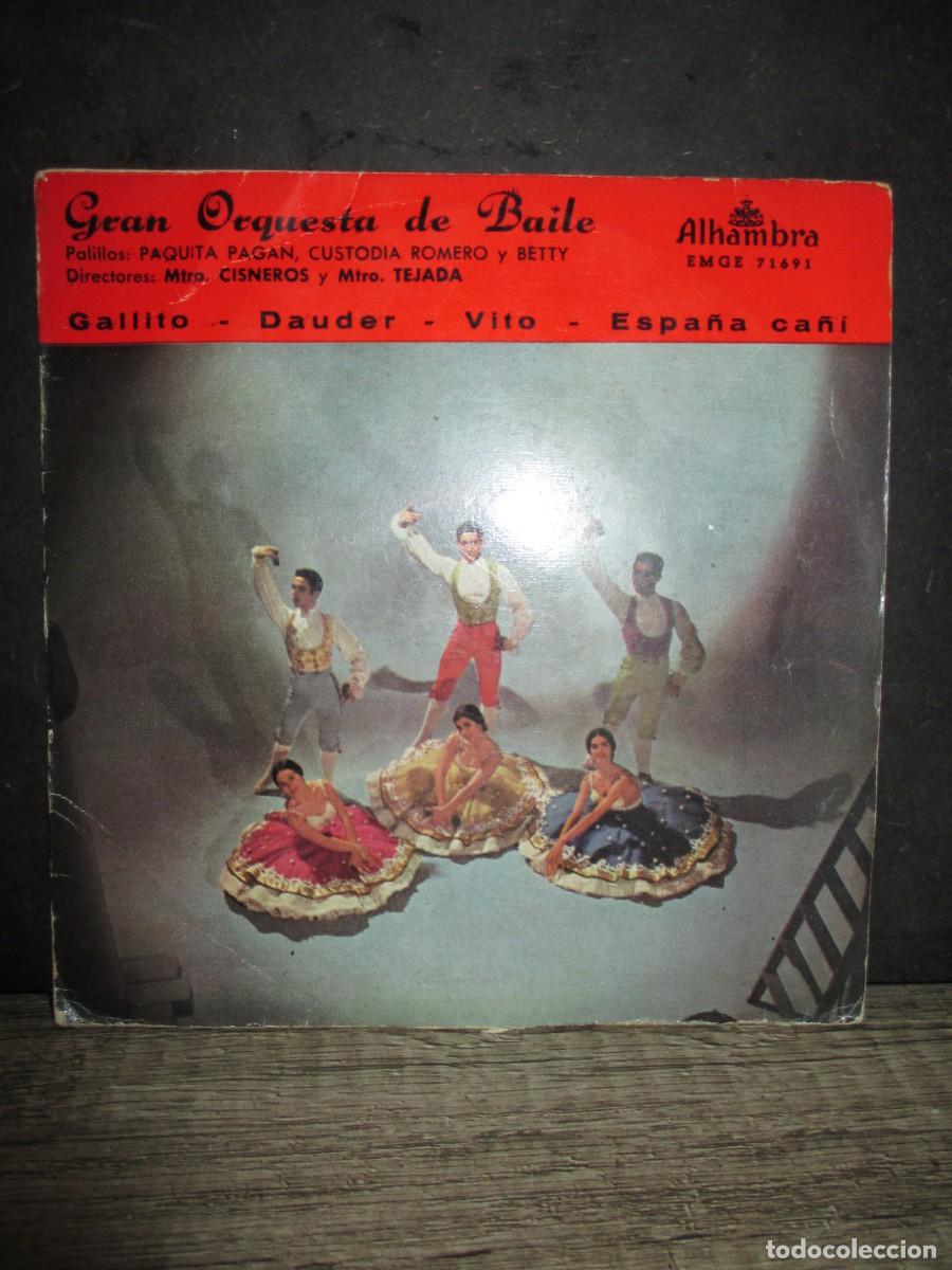 Disques de vinyle: 989- Vinilo Gran Orquesta de Baile - Alhambra (1960s) EMGE 71691 Joya hist&oacute;rica de 1965