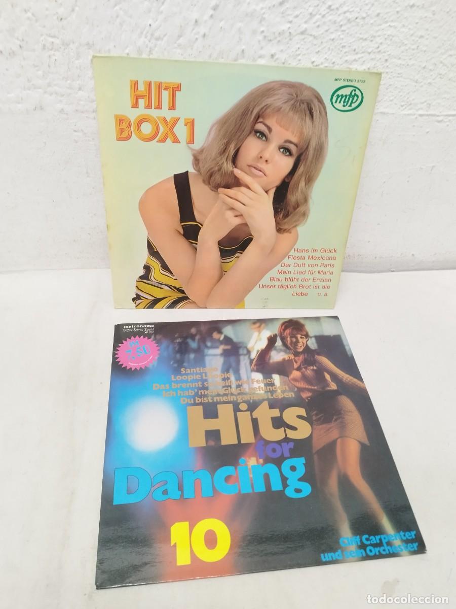 Discos de vinilo: Lote 2 Vinilos LP Alemania 70s - Hit Box 1 & Hits For Dancing 10 (Cliff Carpenter).