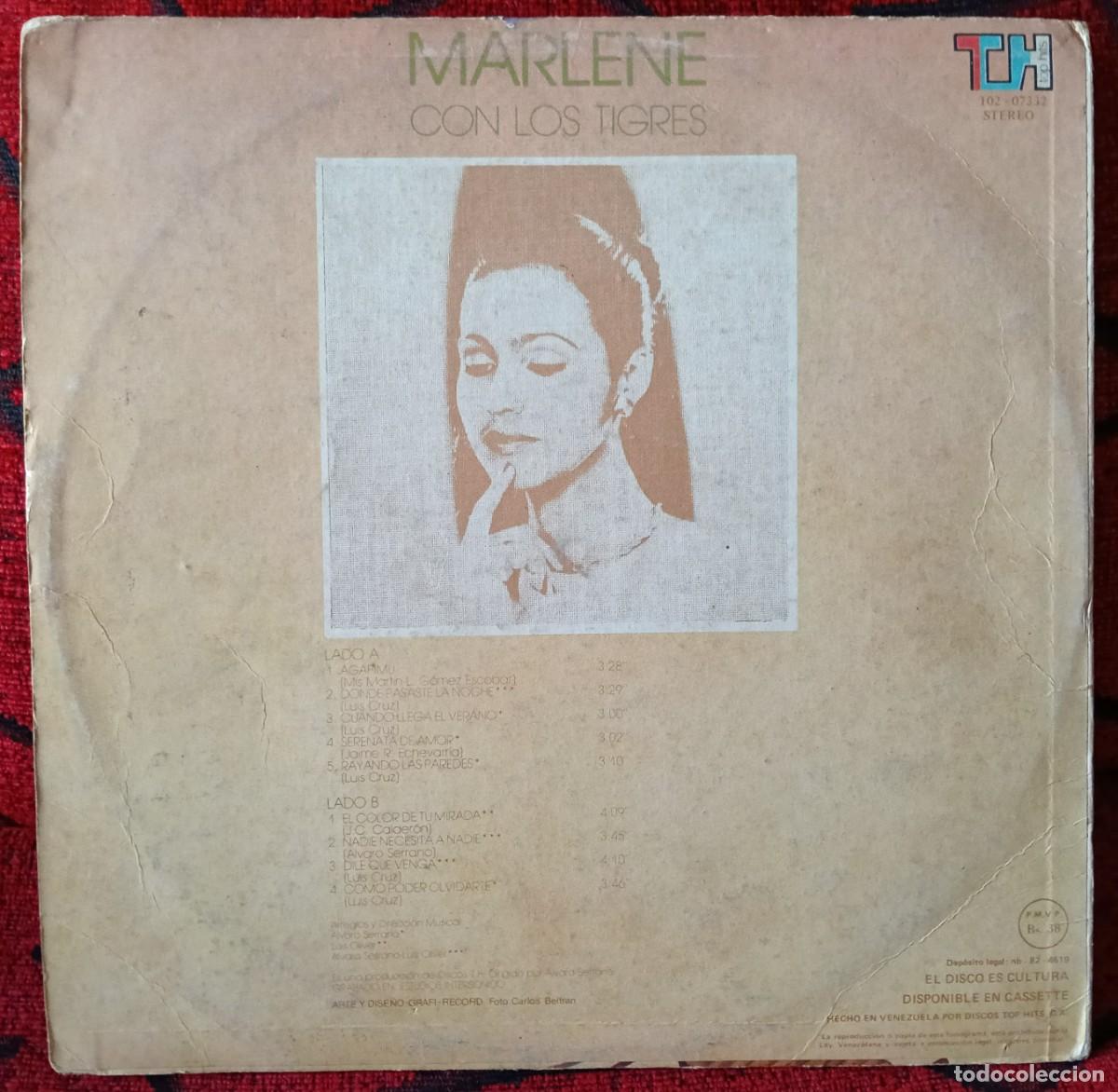 Discos de vinilo: MARLENE ** Marlene Con Los Tigres ** VINILO LP 1982 VENEZUELA - Foto 2