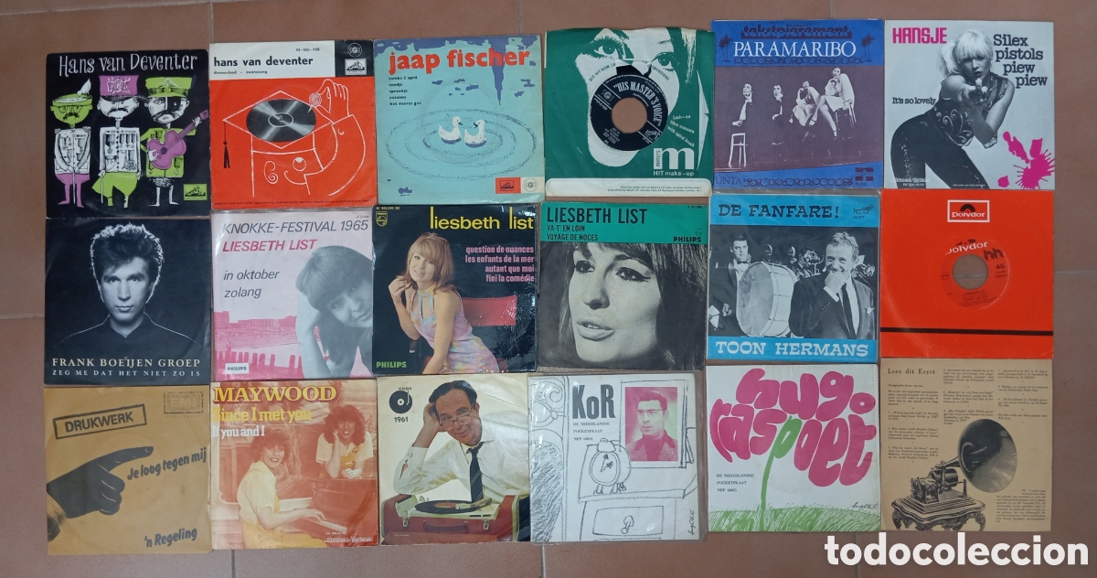 Discos de vinilo: Lote de 17 vinilos sencillos - Holanda- a&ntilde;os 60, 70 y 80