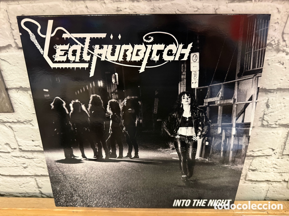Discos de vinilo: Leath&uuml;rbitch &ndash; Into The Night. Lp vinilo color purpura en perfecto estado. Heavy metal