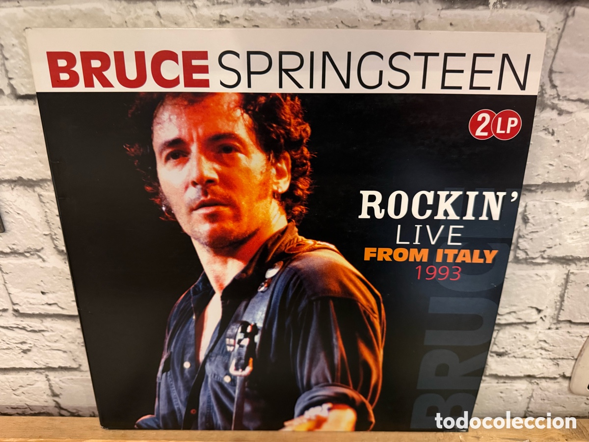 Discos de vinilo: Bruce Springsteen &ndash; Rockin' Live From Italy 1993. Doble lp vinilo buen estado