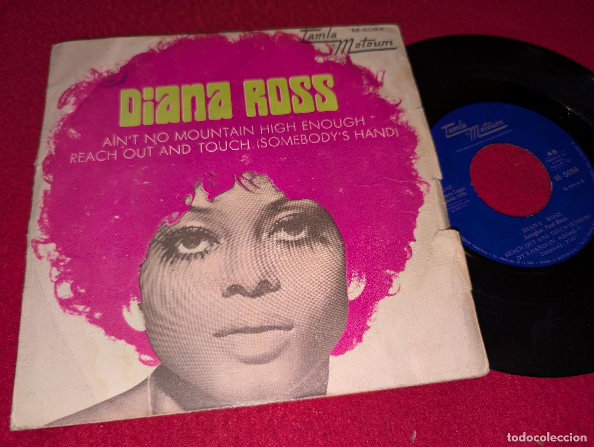Discos de vinilo: DIANA ROSS Ain't no mountain high enough/Reach out and touch 7'' SINGLE 1970 Tamla 5094 SPAIN