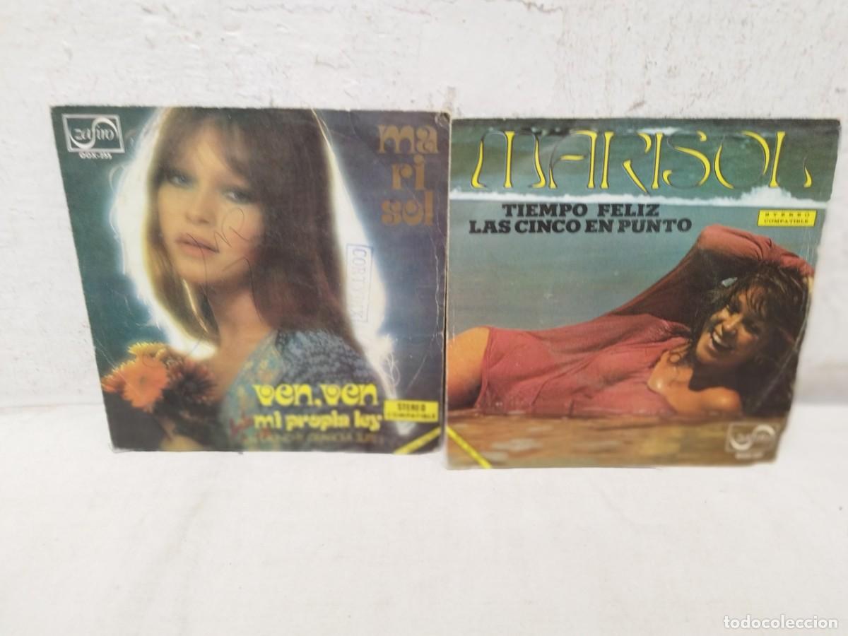 Discos de vinilo: &rdquo;Lote de 2 discos Singles Vinilo 7'' de Marisol: Tiempo feliz y Ven, ven. single 7&rdquo;. Eurovision