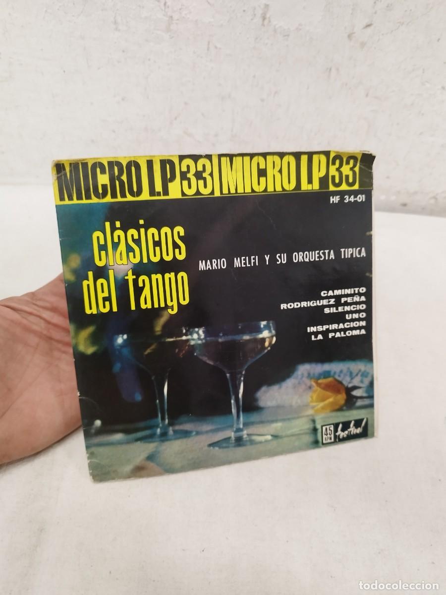 Discos de vinilo: Mario Melfi y su Orquesta T&iacute;pica - Cl&aacute;sicos del Tango (Sello Festival HF 34-01).
