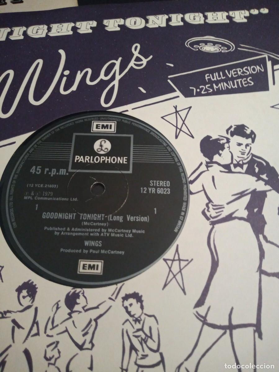 Discos de vinilo: WINGS - GOODNIGHT TONIGHT - MAXISINGLE - Foto 2