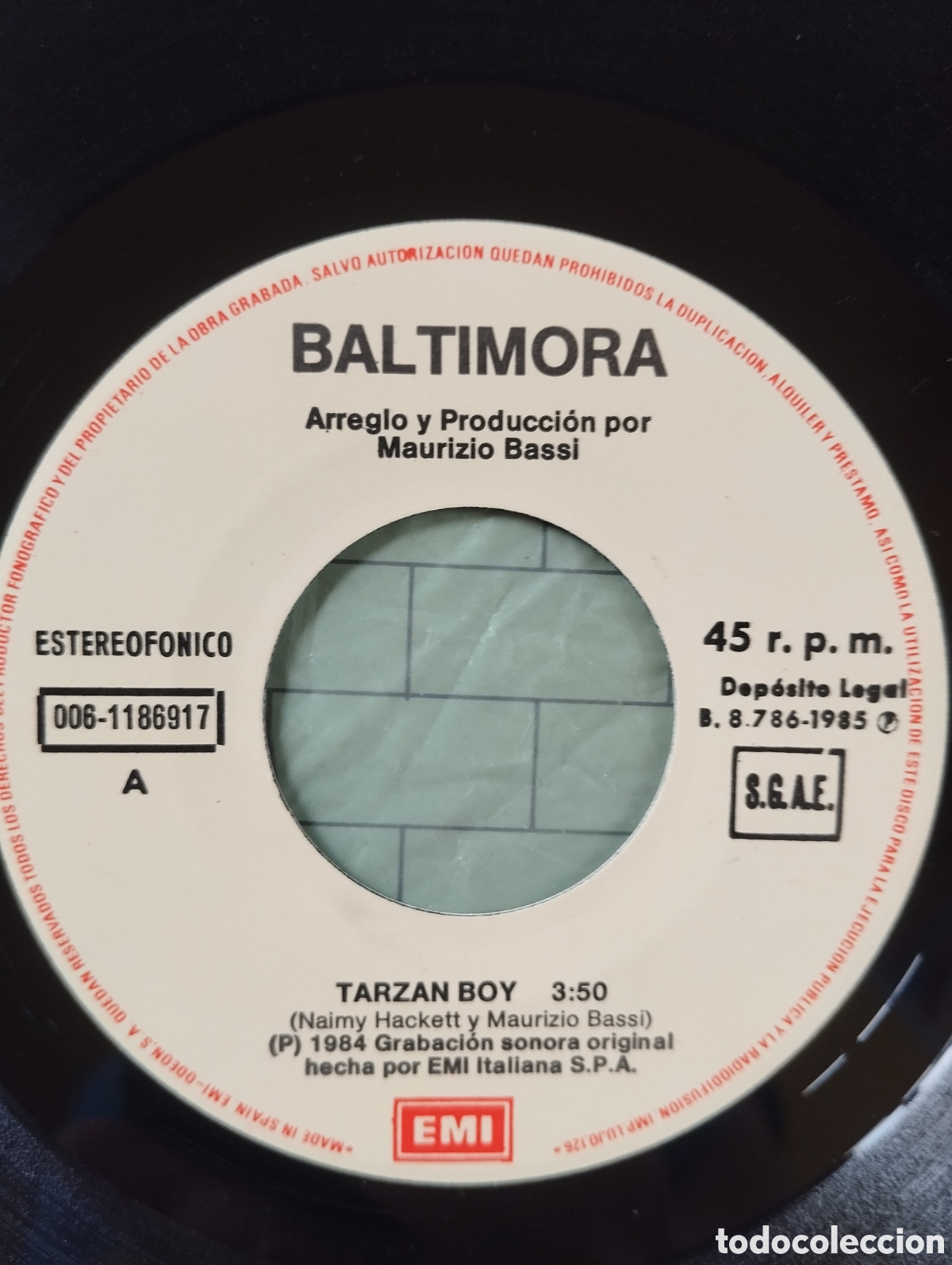 Discos de vinilo: Baltimora - Tarzan Boy - single - Foto 4