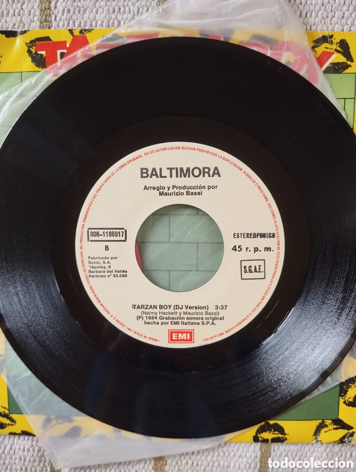 Discos de vinilo: Baltimora - Tarzan Boy - single - Foto 5