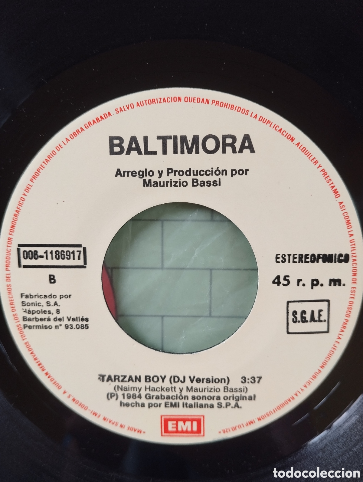Discos de vinilo: Baltimora - Tarzan Boy - single - Foto 6