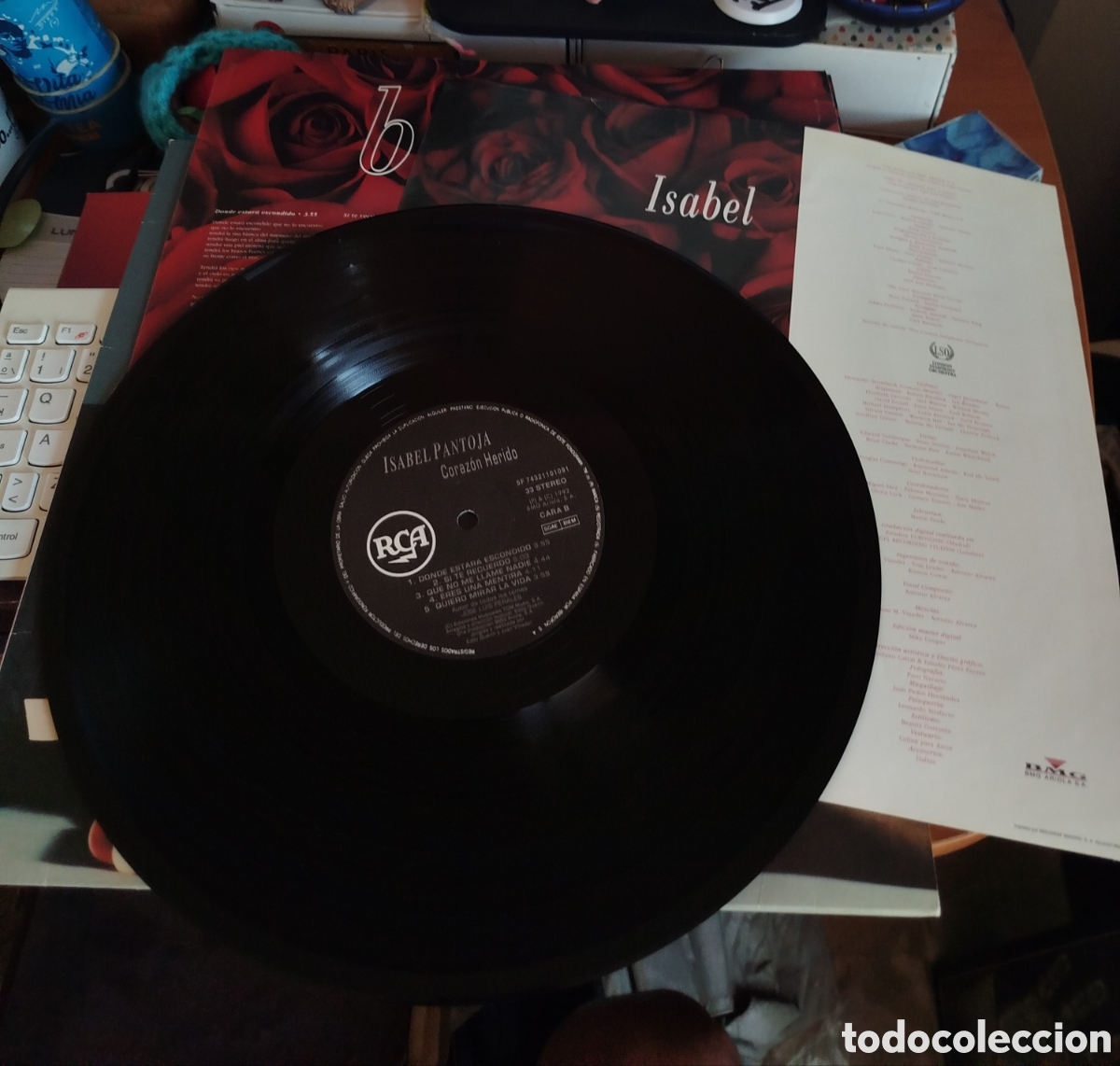 Discos de vinilo: Isabel Pantoja - Coraz&oacute;n Herido - Foto 2