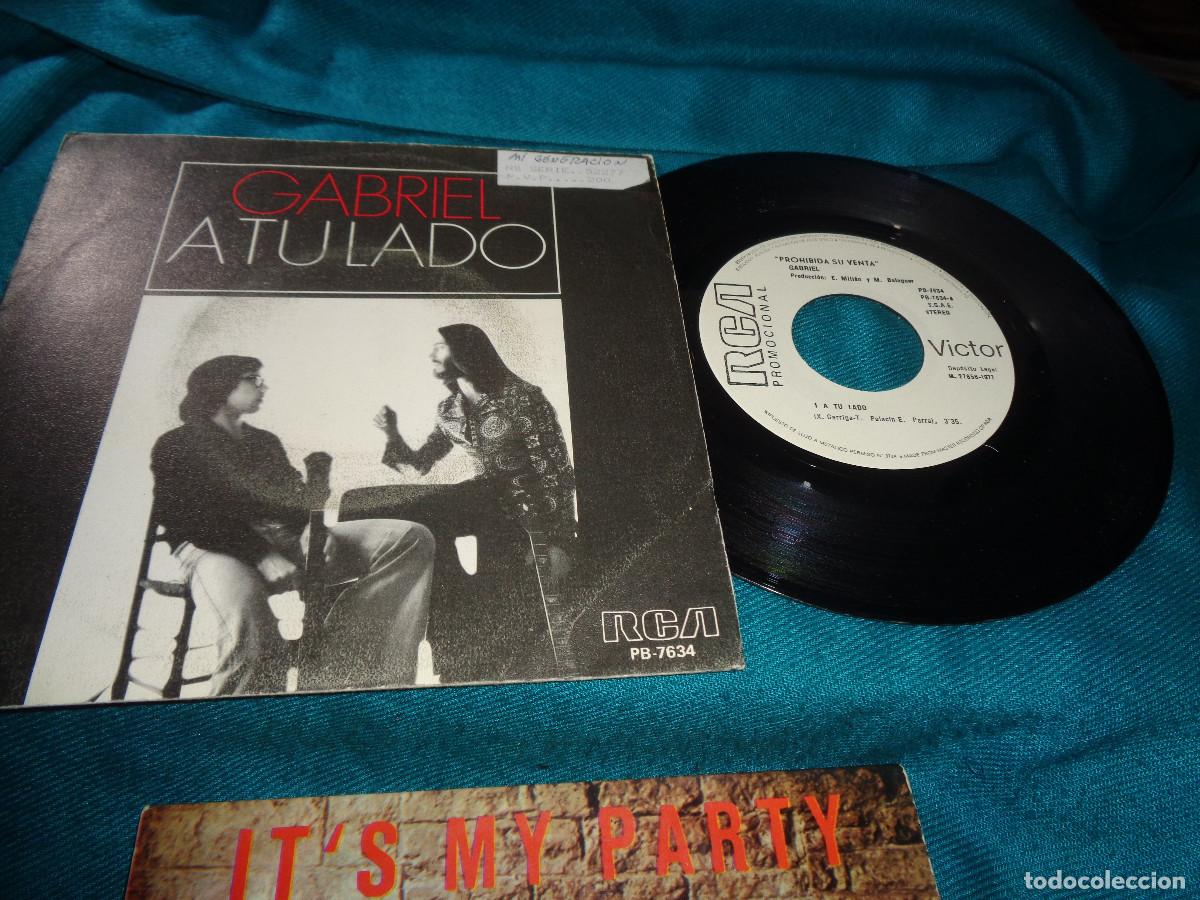 Discos de vinilo: GABRIEL. A TU LADO / LLUEVE. RCA, 1977. PROMOCIONAL. IMPECABLE(#)