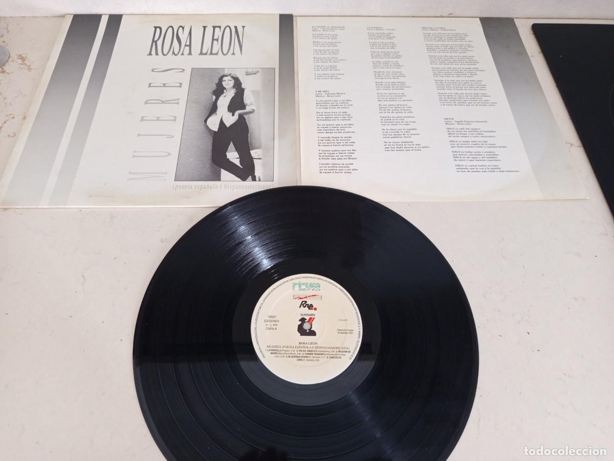 Discos de vinilo: RARO LP ORIGINAL. ROSA LEON MUJERES POESIA ESPA&Ntilde;OLA E HISPANOAMERICANA / RNE 720027 / COMPLETO 1981.