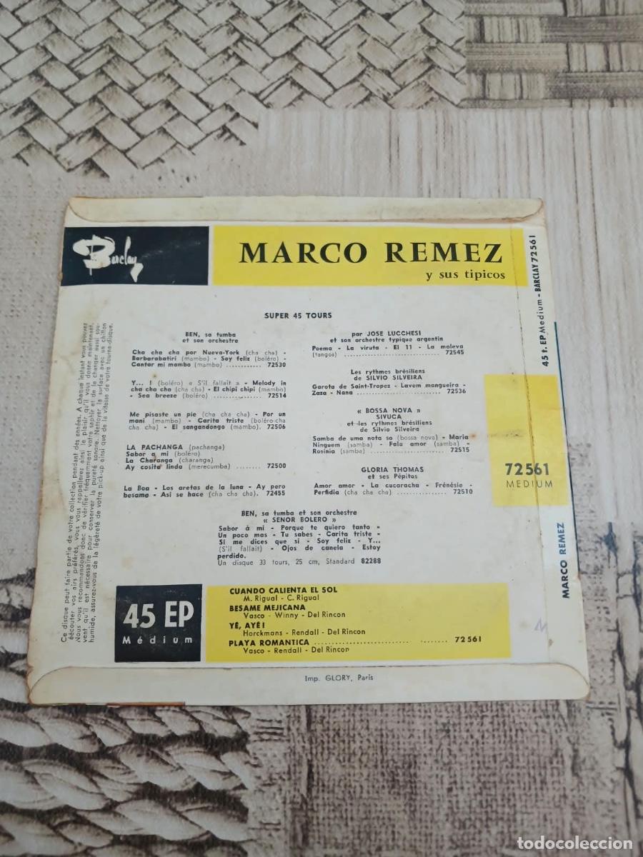 Discos de vinilo: Single Marco Remez y sus tipicos - Foto 2