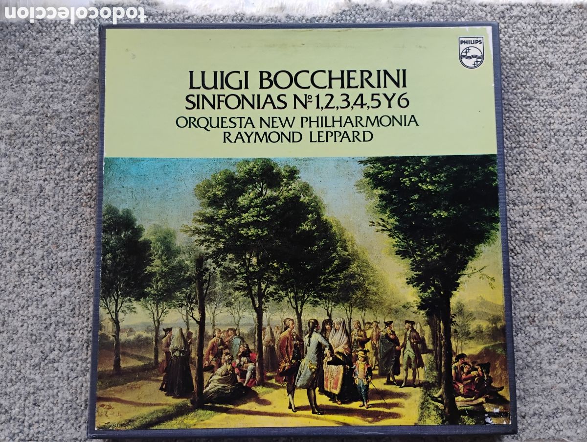 Discos de vinilo: Boccherini: Sinfon&iacute;as 1 a 6. Raymond Leppard. Philips