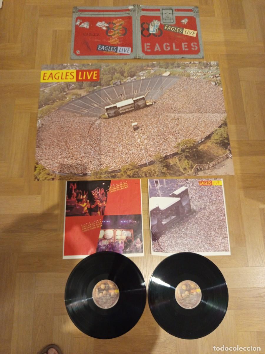 Discos de vinilo: JOYA DOBLE LP ORIGINAL. EAGLES / EAGLES LIVE / ASYLUM RECORD AS 62 032 / A&Ntilde;O 1980 GERMANY / COMPLETO